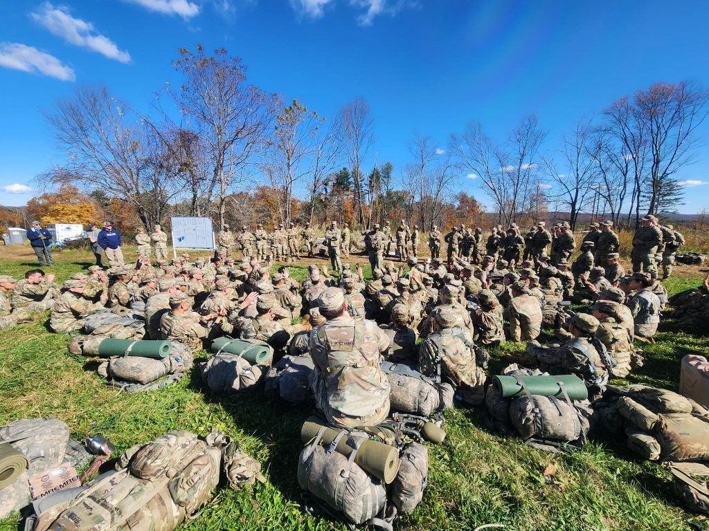 Cadets gather for a briefing during the fall 2025 FTX.